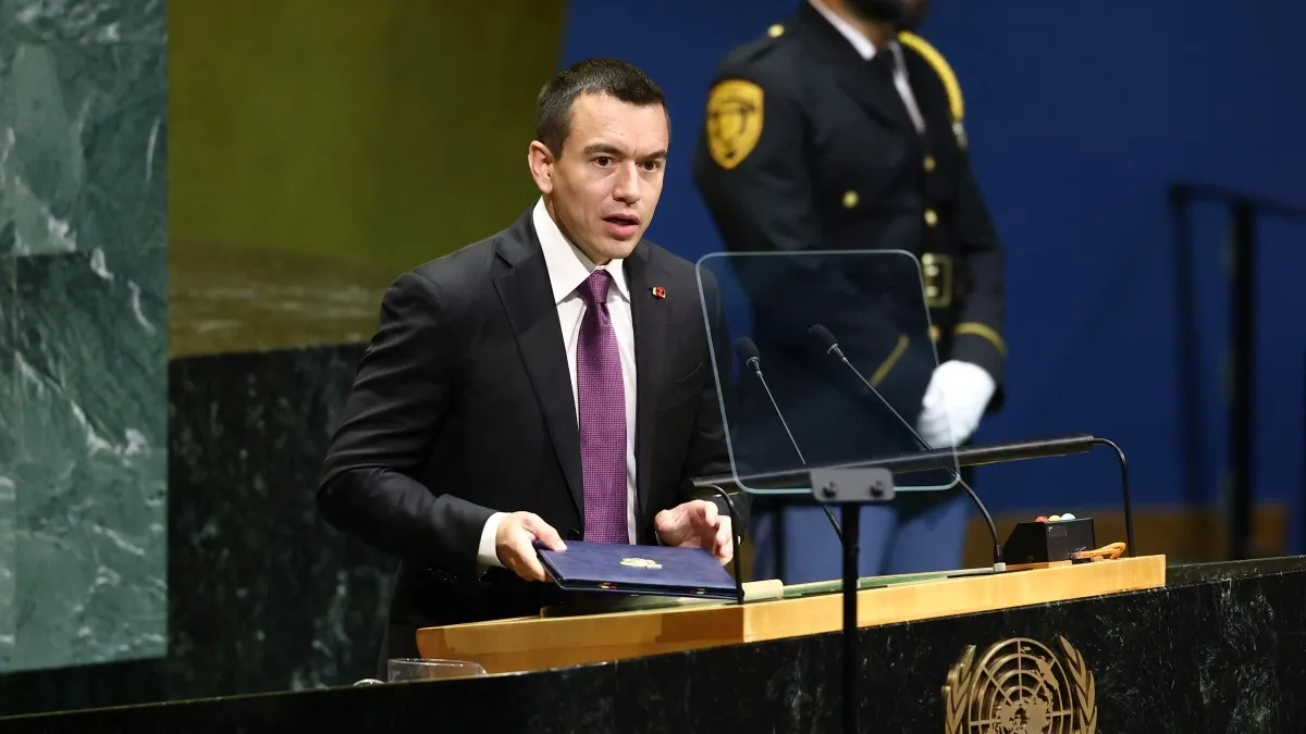 Daniel Noboa ante la ONU: presidente de Ecuador pide una respuesta global contra el crimen organizado transnacional