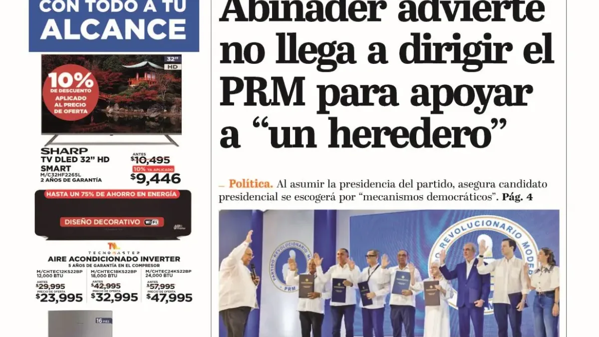 Edición impresa 07 de septiembre del 2026